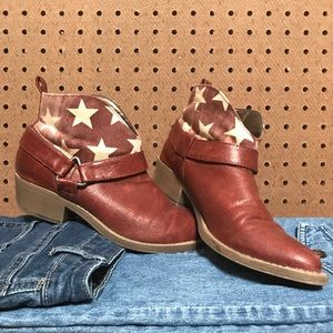 Red western boots